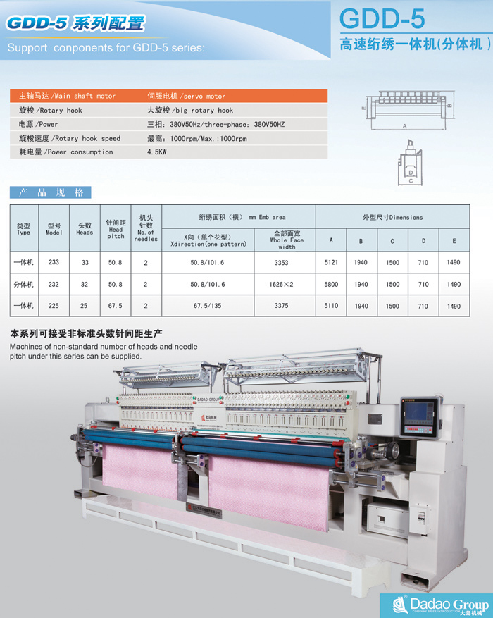 GDD-5獨立針桿驅動絎繡一體機(圖1)