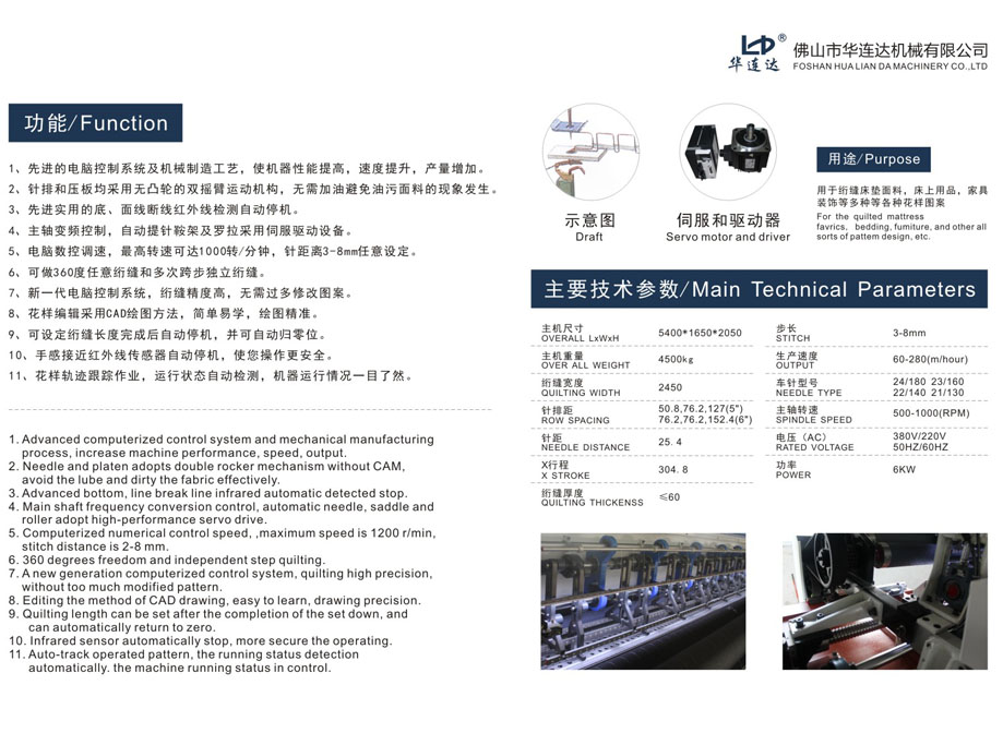 HLD-3W電腦無(wú)梭多針絎縫機(jī)(圖1)