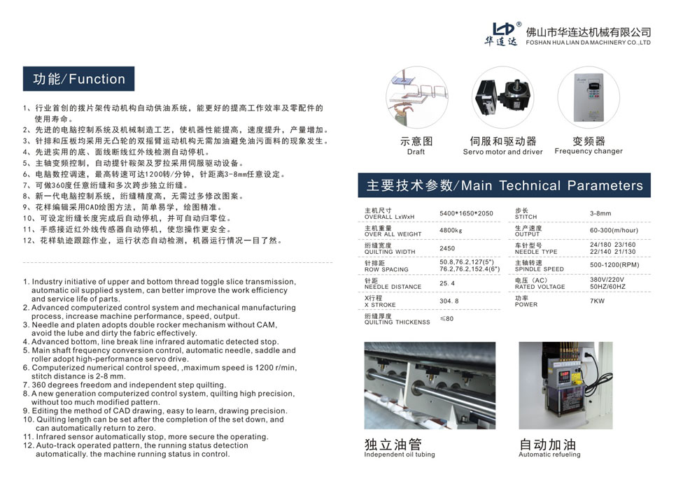 HLD-4W電腦無(wú)梭多針高速絎縫機(jī)（專利產(chǎn)品）(圖1)